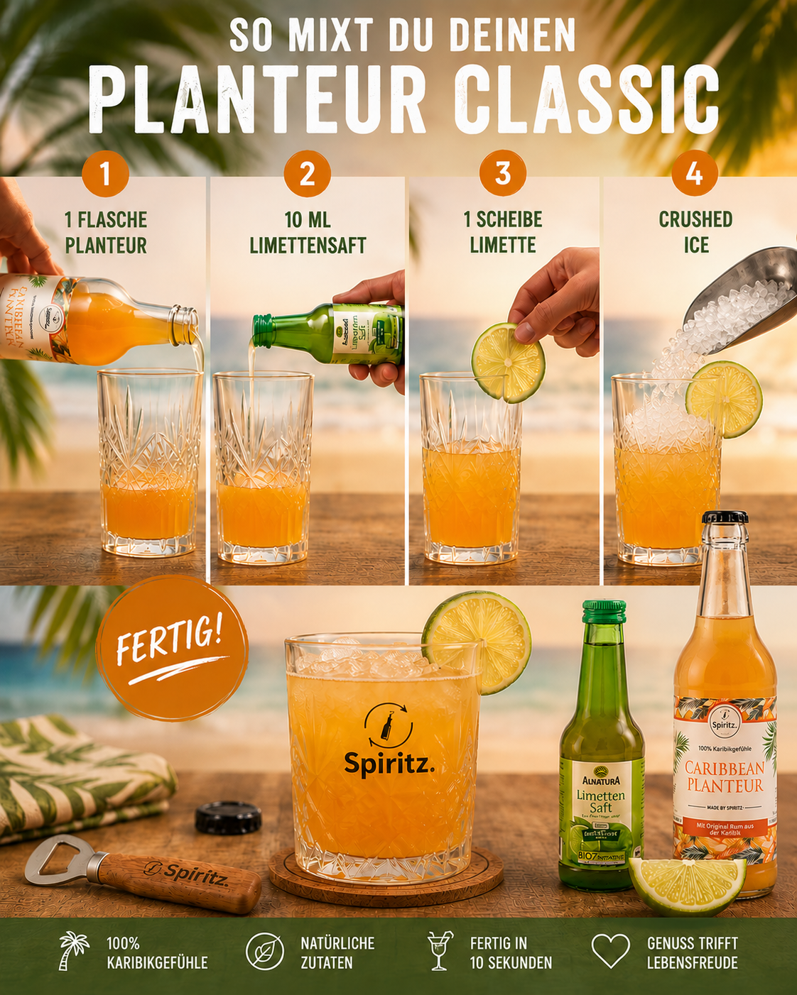 Planteur Classic Bundle mit Glas - 6x275ml - 10,6% Vol.