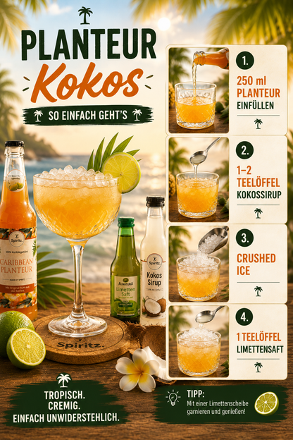 Planteur Kokos Bundle mit Glas - 6x275ml - 10,6%vol.